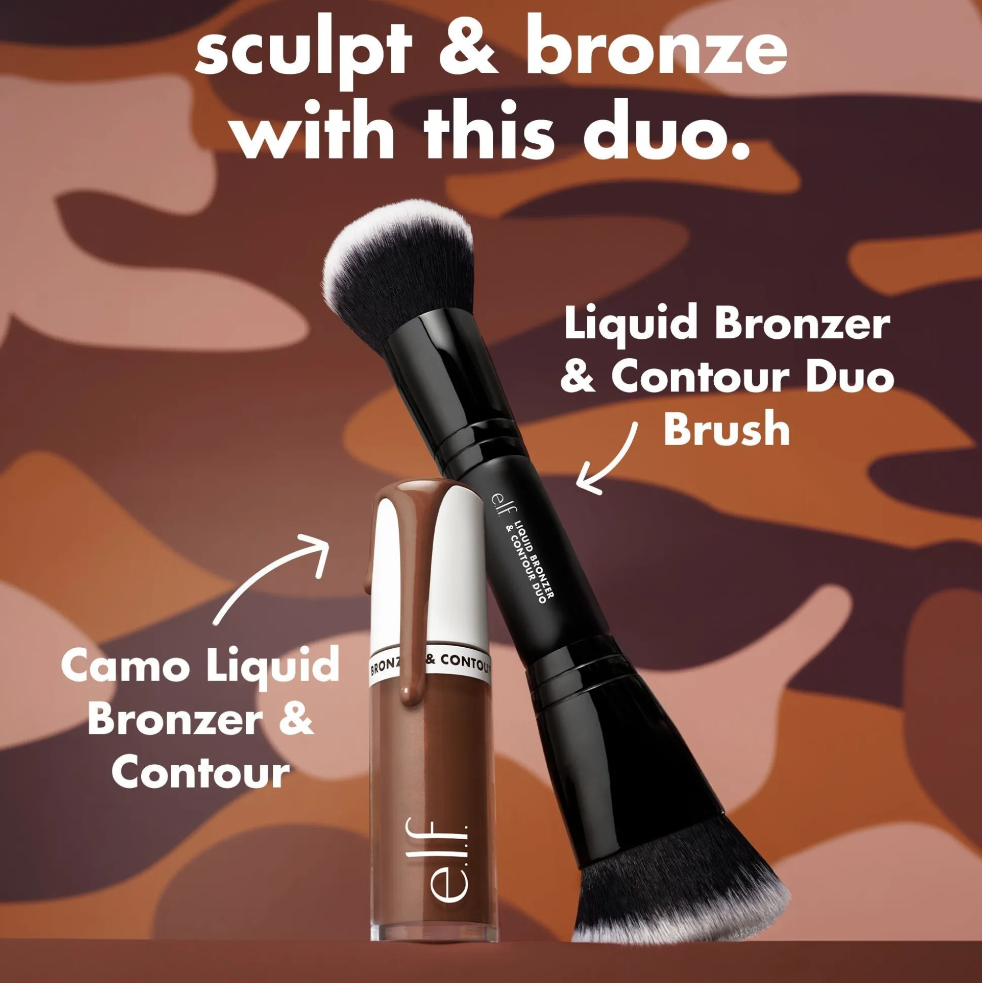 Liquid Bronzer & Contour Duo Brush