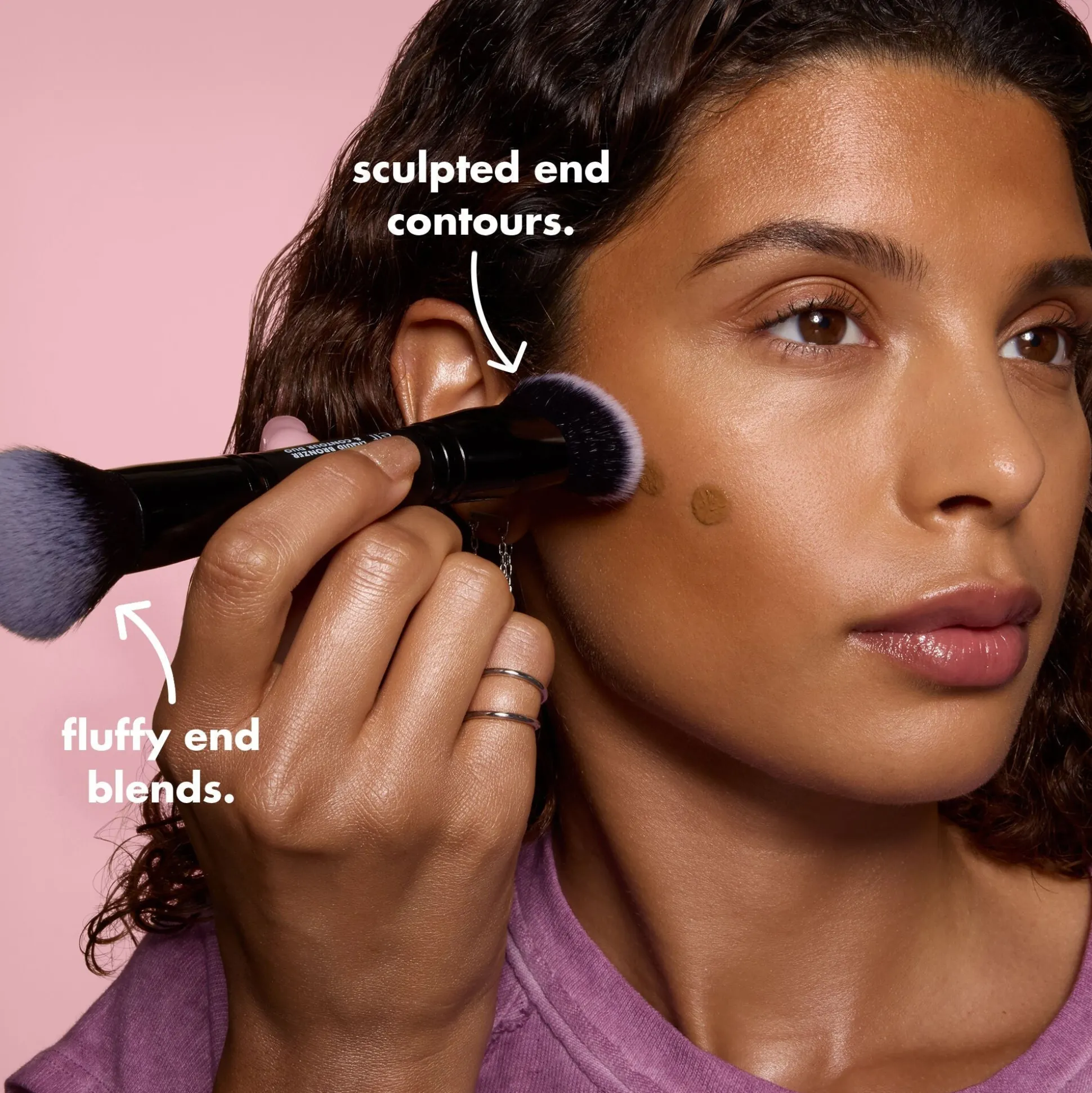 Liquid Bronzer & Contour Duo Brush