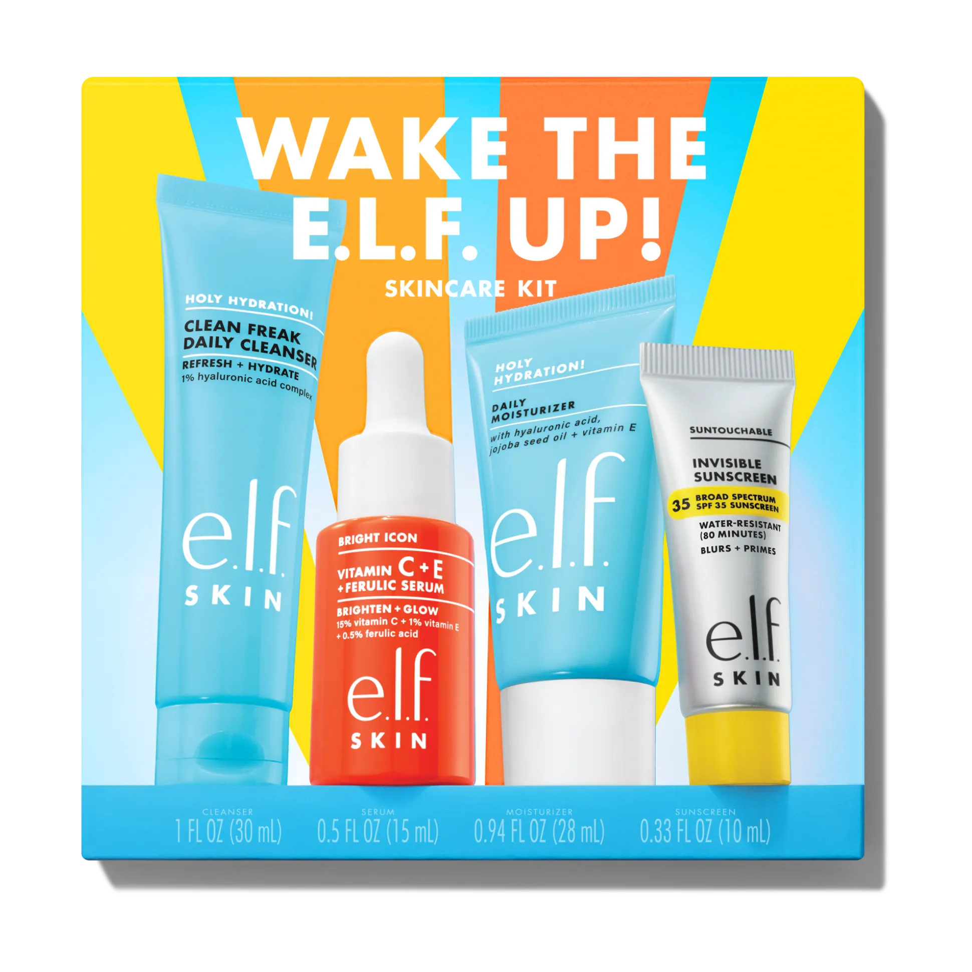 Wake the e.l.f. Up Skincare Kit
